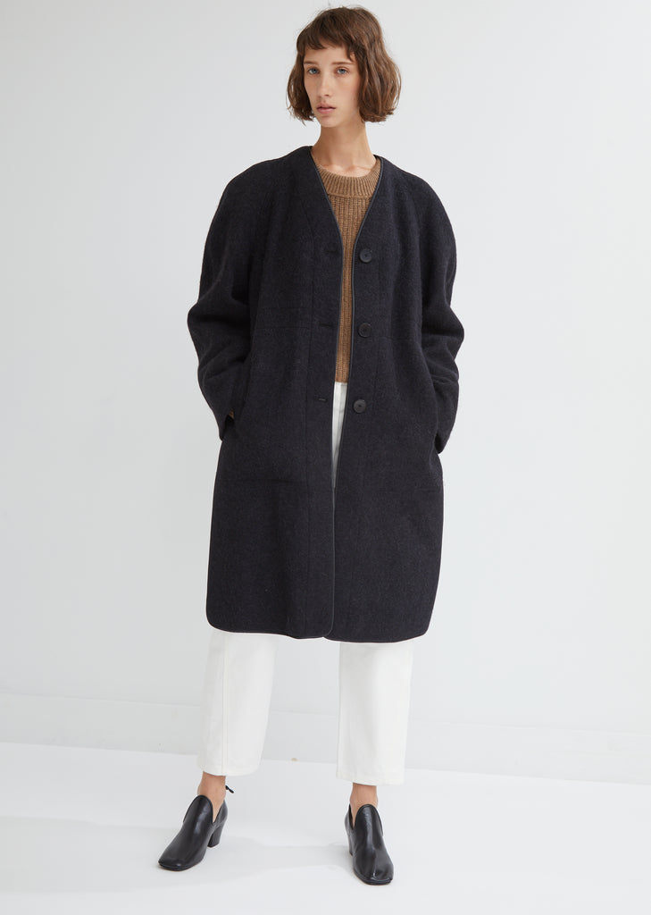 Soft Wool & Alpaca Melton Coat