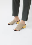 Elastic Heeled Sandals