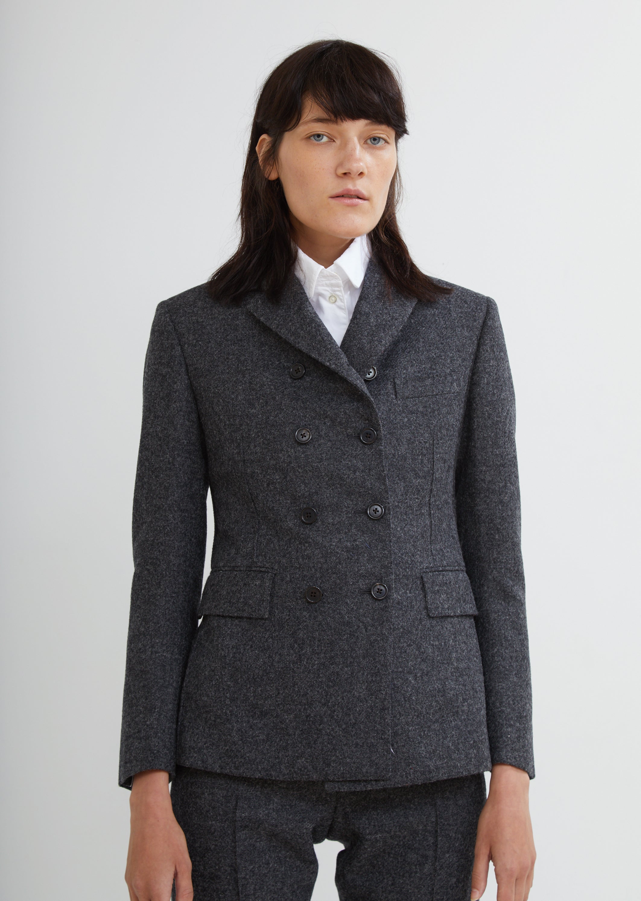 Shetland Wool Pintuck Jacket by Thom Browne- La Garçonne