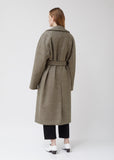 Asymetrical Wool Wrap Coat