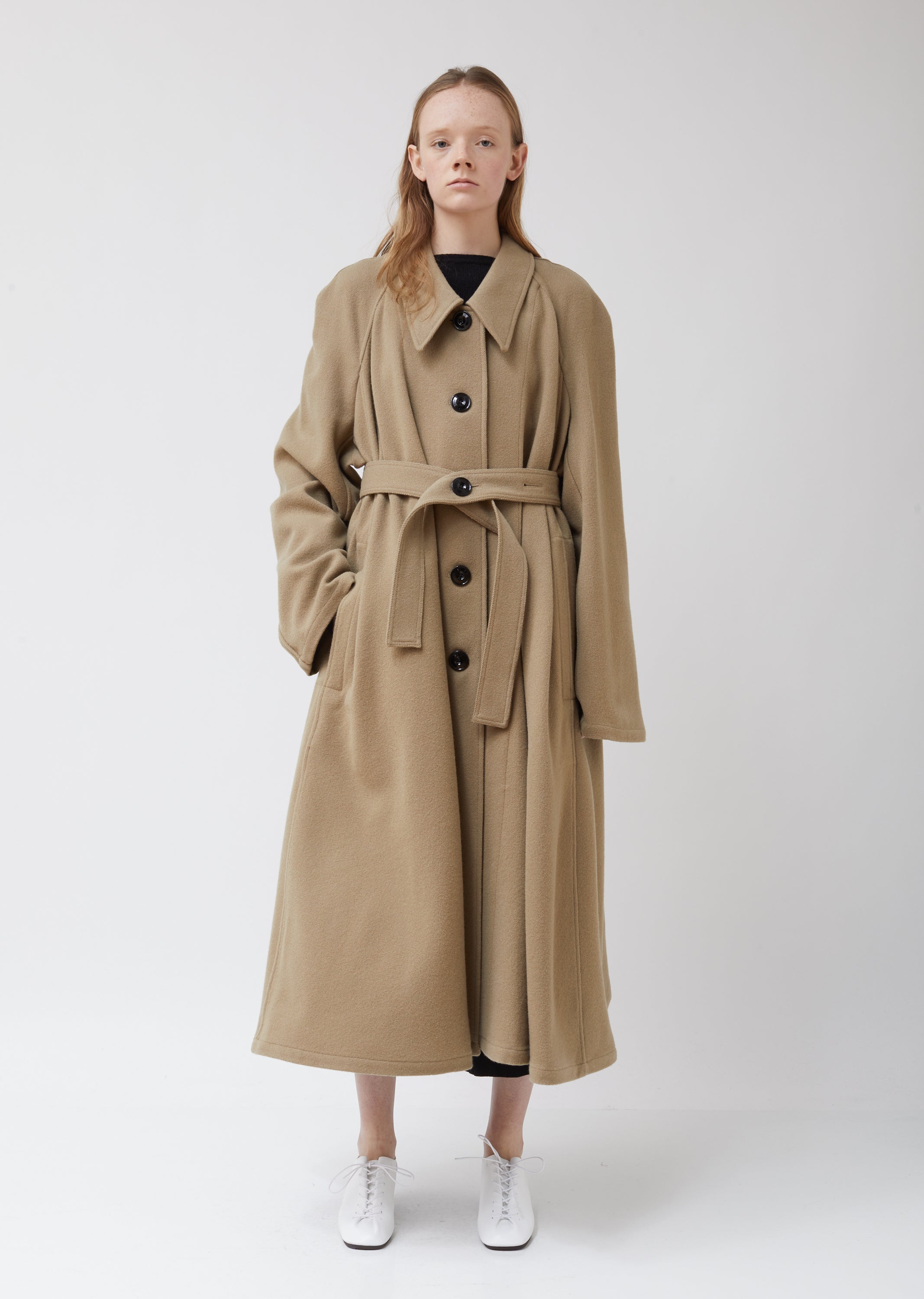 Wool Belted Overcoat – La Garçonne