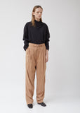 Silk Blend Pleated Trousers