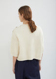 Moore Shoulder Buttoned Crew Neck Sweater