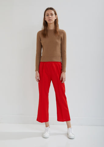 Pica Elastic Waist Cropped Pants