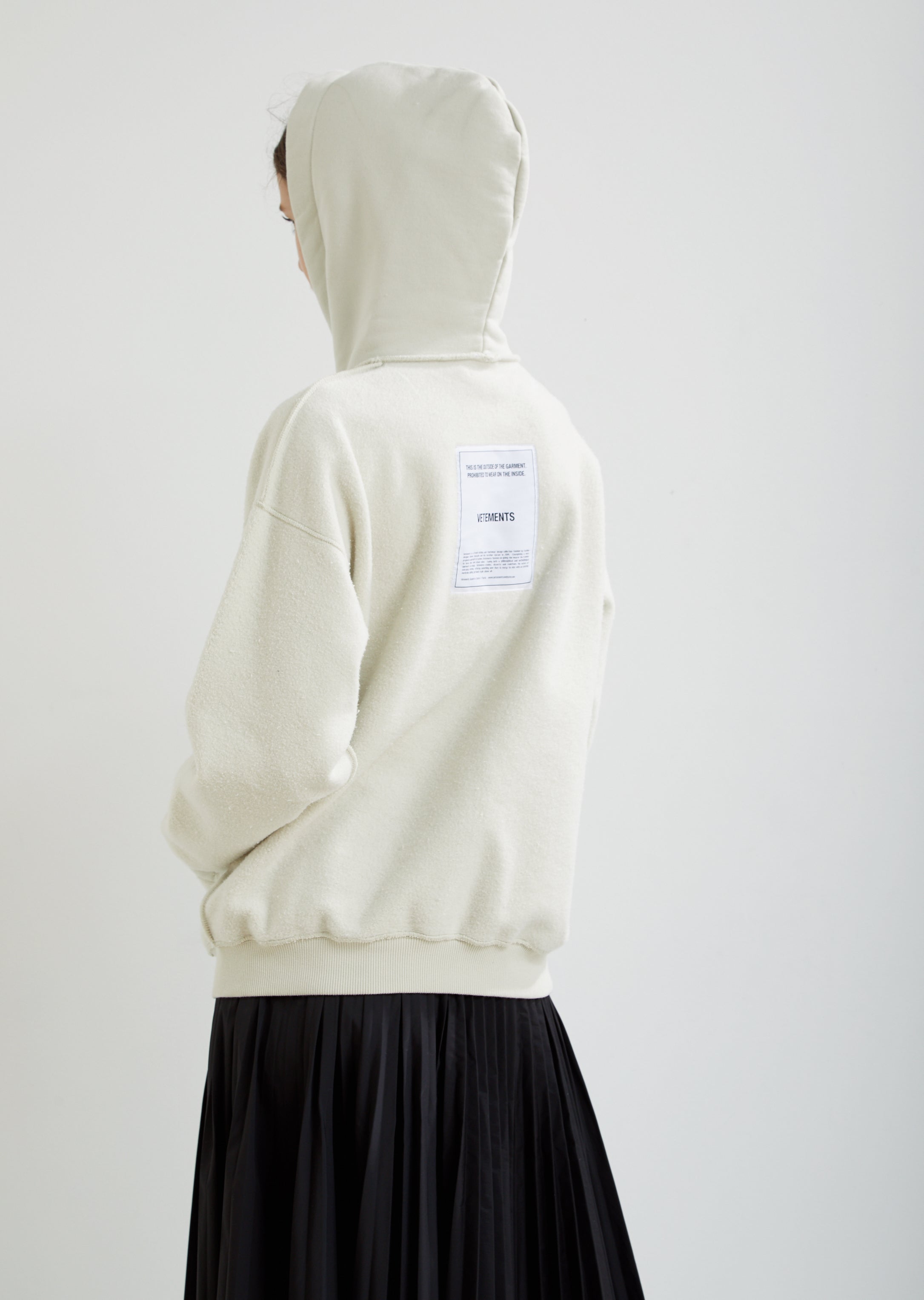 Inside-Out Cotton Fleece Hoodie by Vetements- La Garçonne