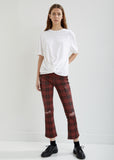 Kick Fit Red Plaid Jeans