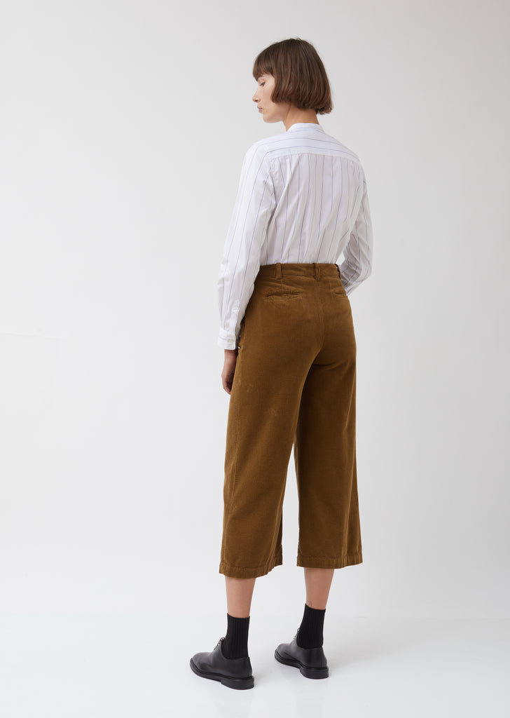 Brown Cotton Twill Trousers