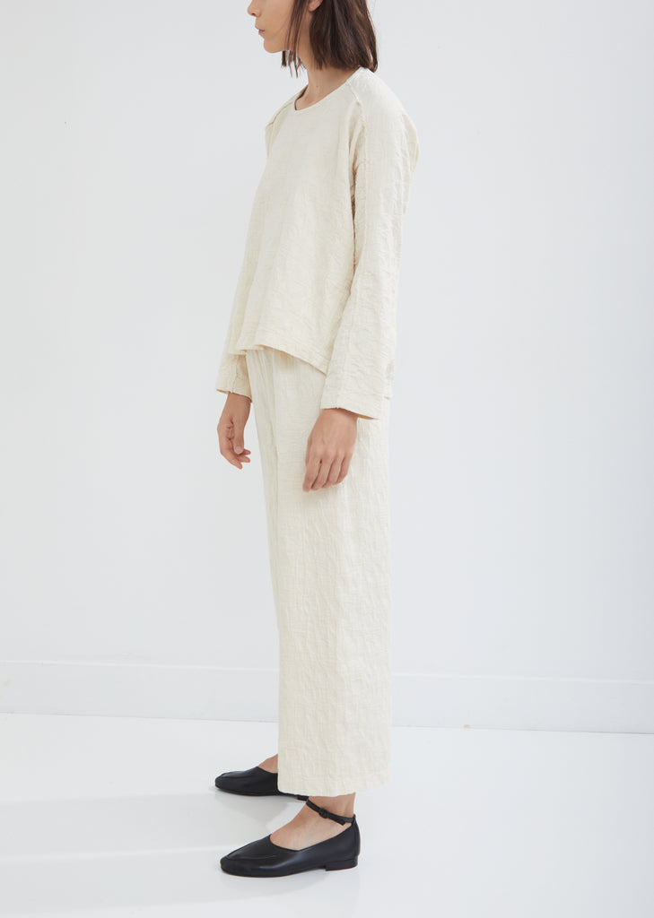 Wide Leg Jacquard Pants