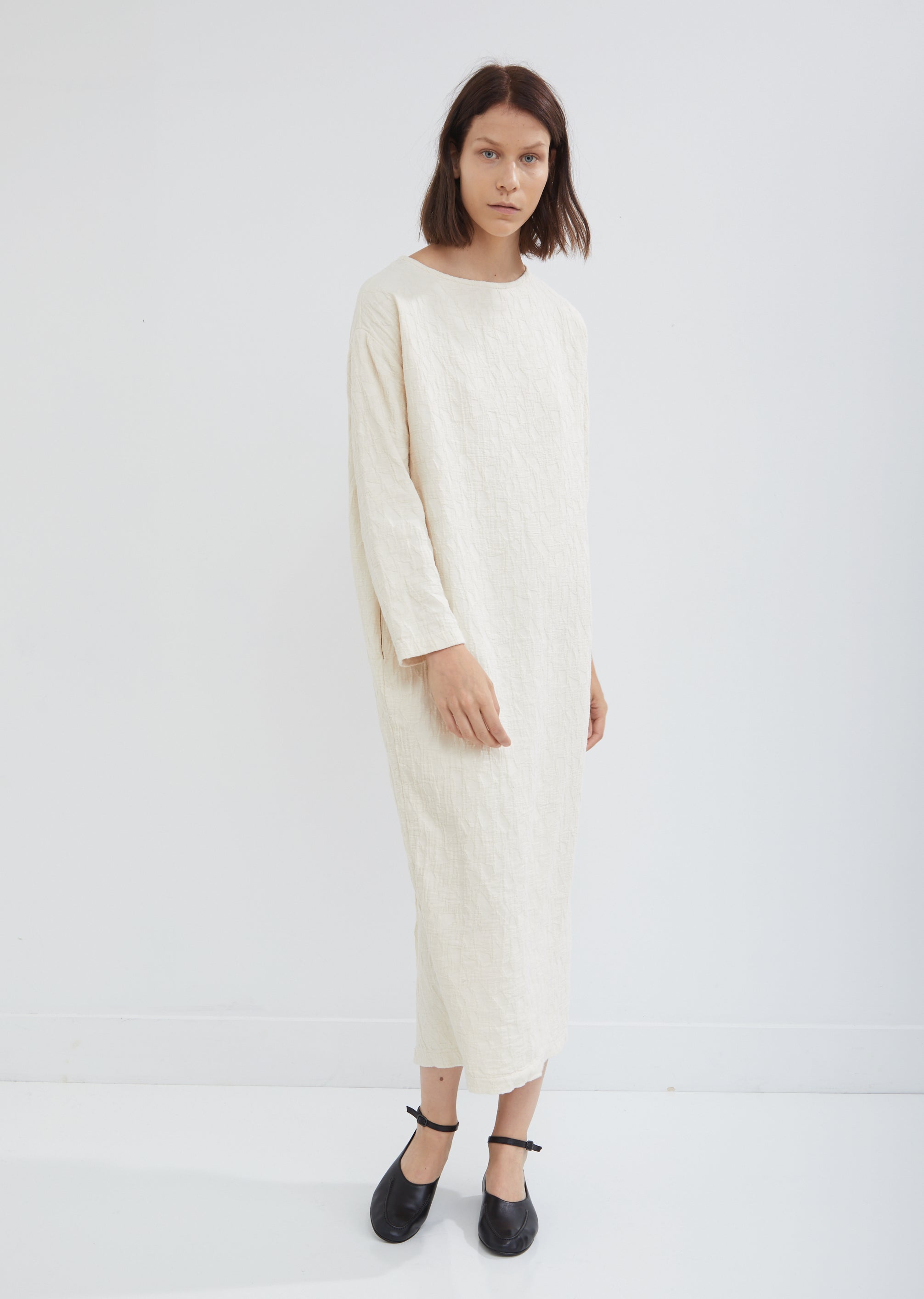 Jacquard Long Sleeve Dress by Black Crane- La Garonne Jacquard Long Sleeve Dress by Black Crane- La Garonne