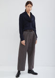 Pinstripe Paperbag Trousers
