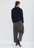Pinstripe Paperbag Trousers