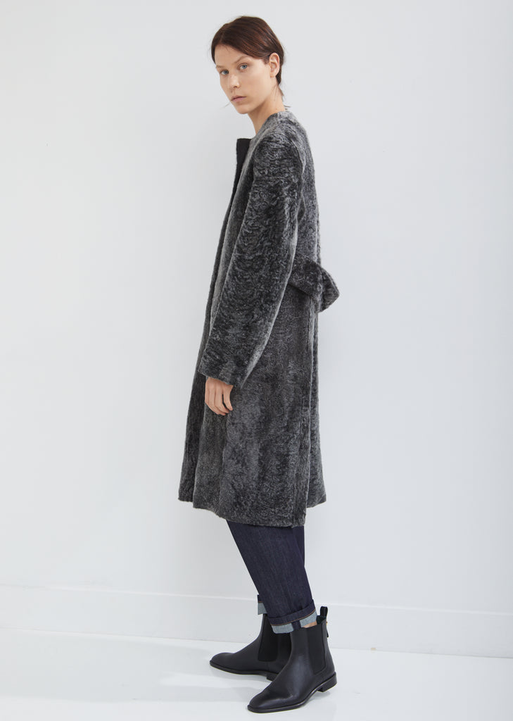Lust Shearling Coat without Collar