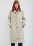 Belted Appliqué Trench Coat