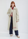 Belted Appliqué Trench Coat