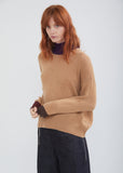 Color Block Cashmere Turtleneck Sweater