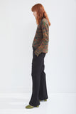 Tropical Wool Flared Trousers