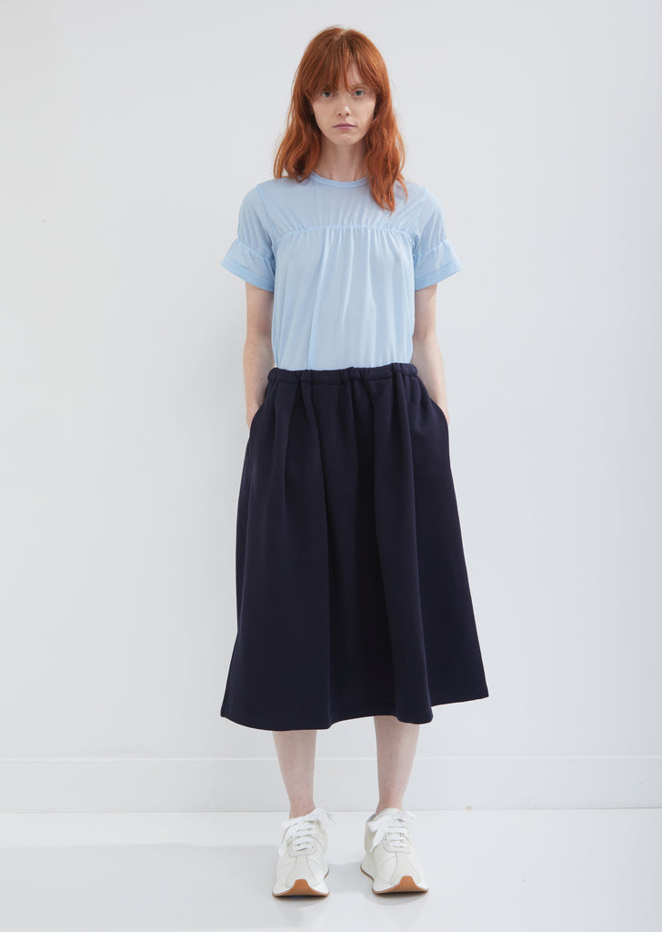 Brushed Jersey Pleated Skirt