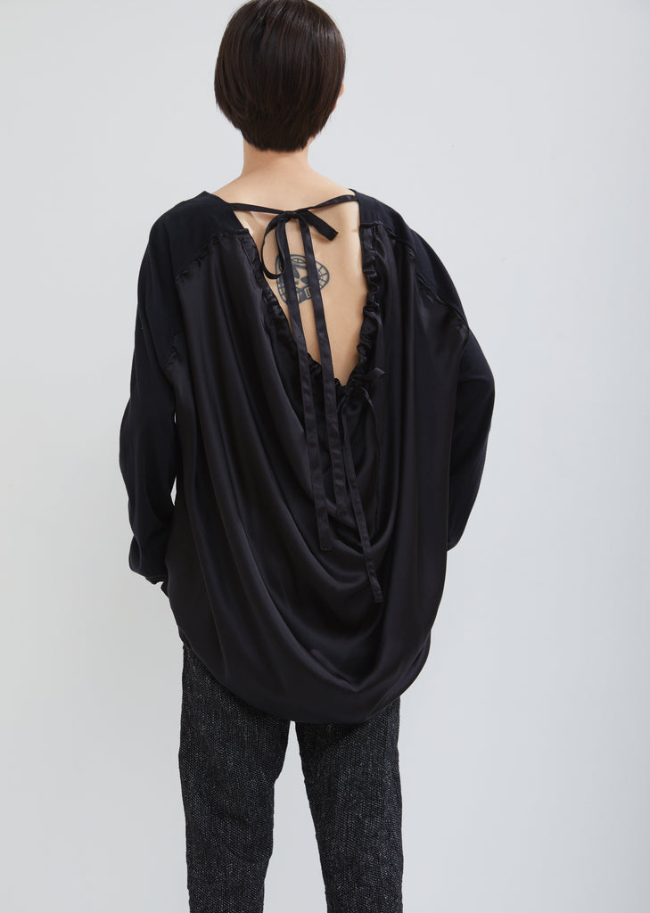 Open Back Top With Tie Detailing