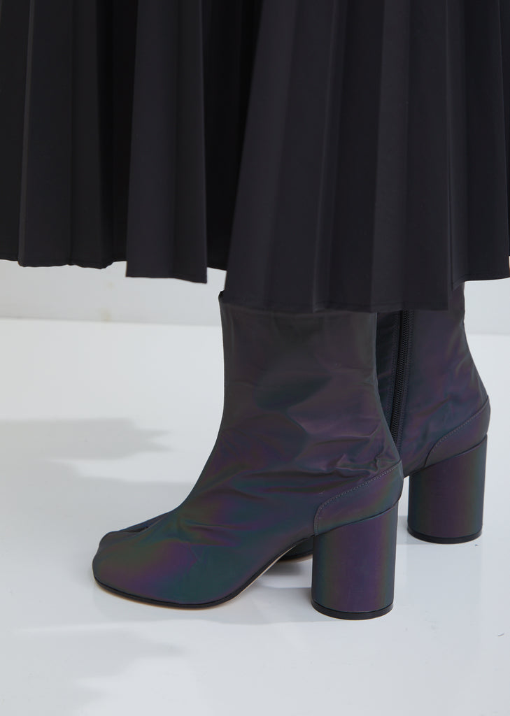 Iridescent Tabi Ankle Boots