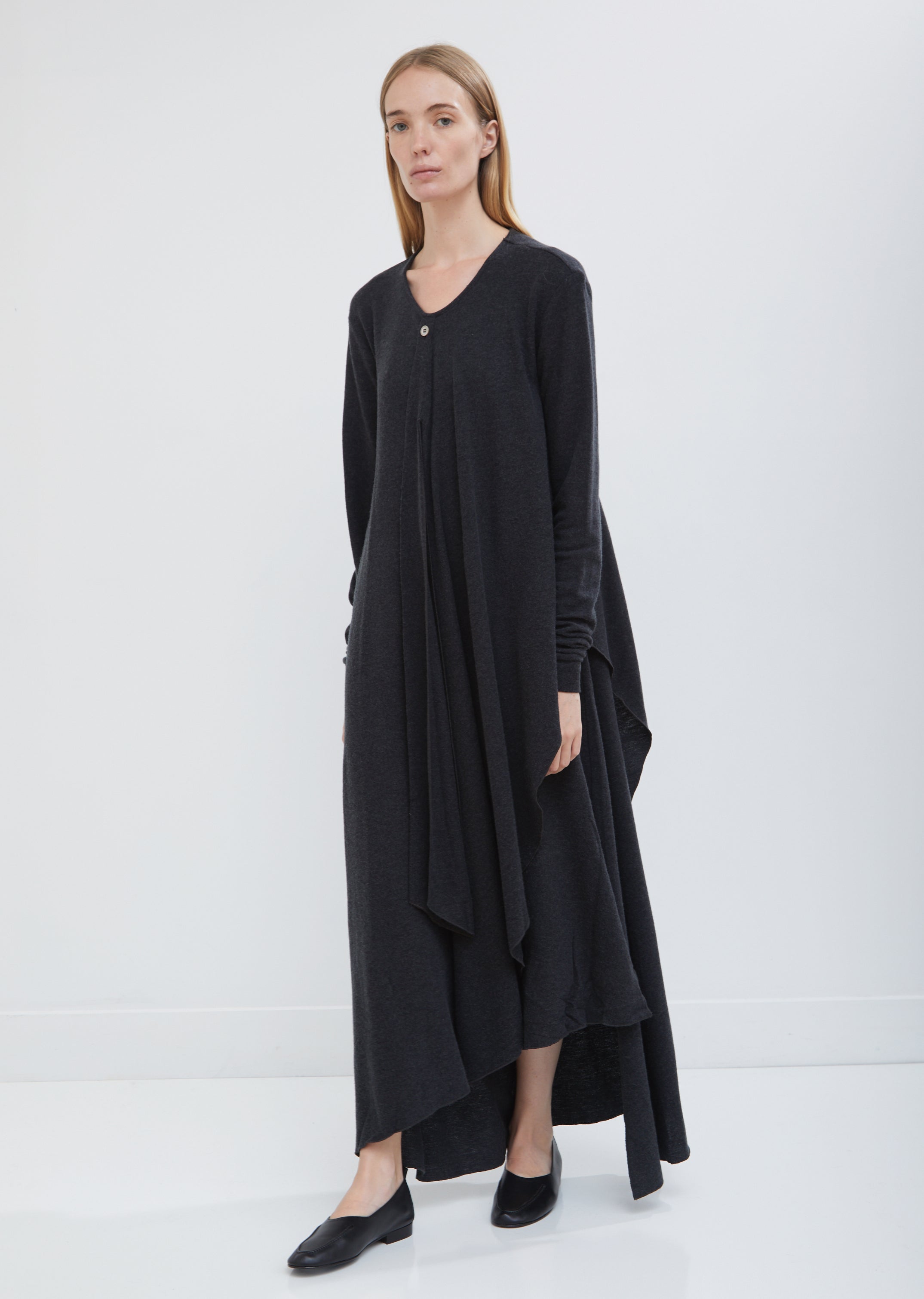 Knotted Wool Wrap Dress by Lemaire- La Garçonne Knotted Wool Wrap Dress by Lemaire- La Garçonne