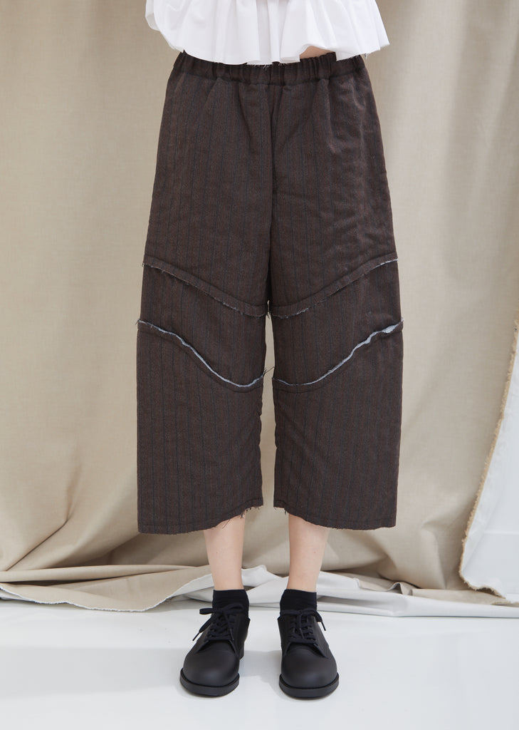 Wool Herringbone Stripe Pants