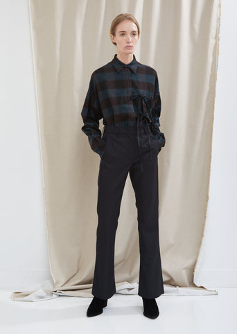 Flared Twill Trousers