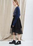 Grosgrain and Tulle Layered Skirt