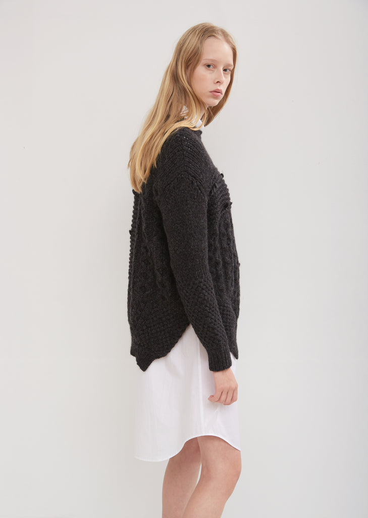Patchwork Alpaca Wool Sweater