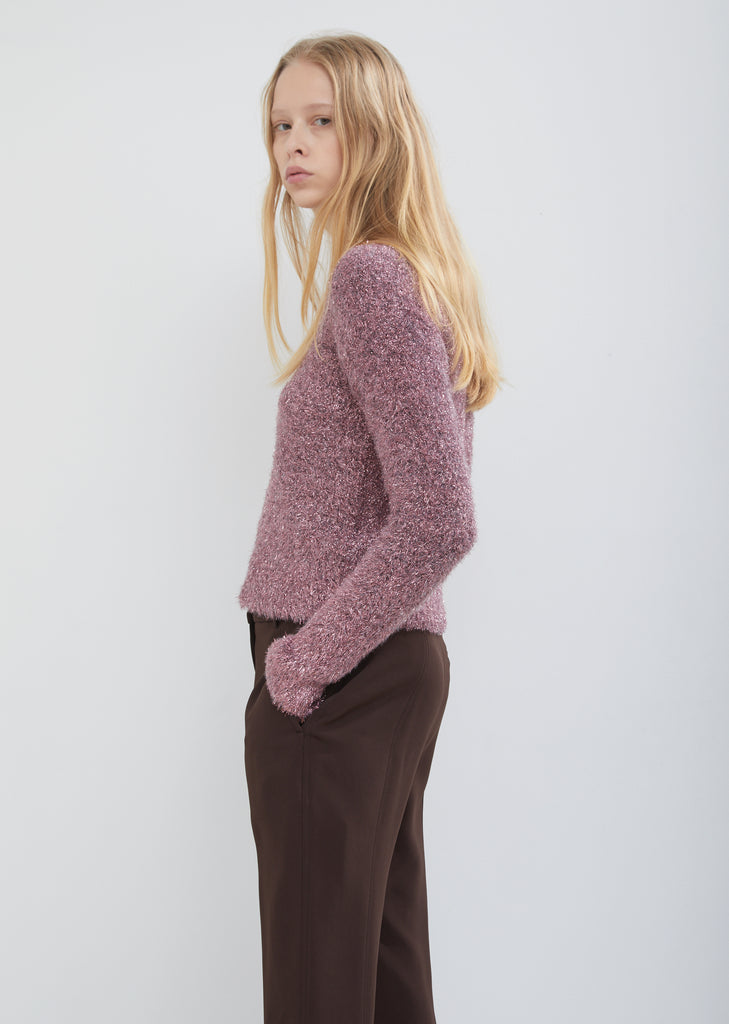 Courtney Cropped Lurex Sweater