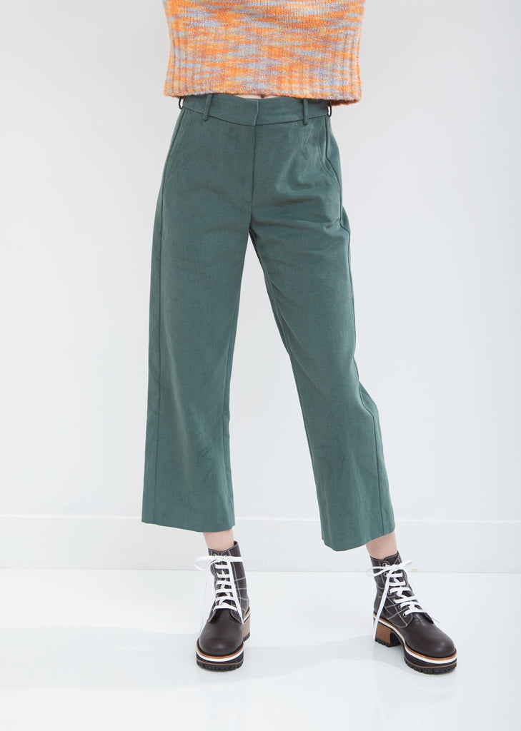 Bexley Straight Cropped Cotton Pants