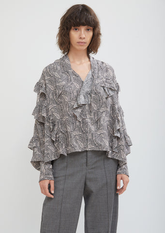 Hess Paisley Silk Blouse