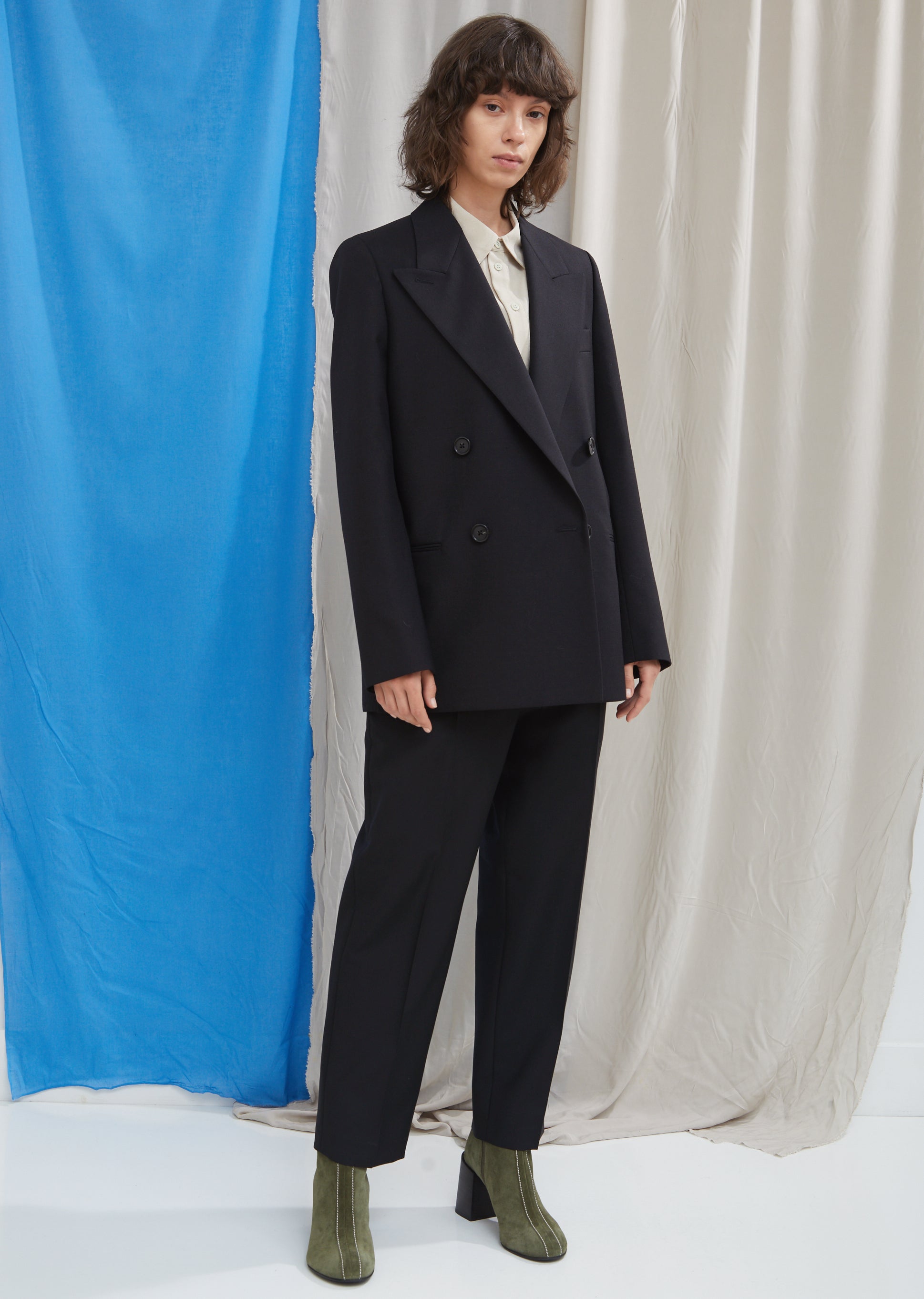ジャケット DOUBLE-BREASTED WOOL BLAZER Double Breasted Wool Blazer by Acne Studios- La Garçonne