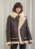 Leather and Shearling Velocité Jacket