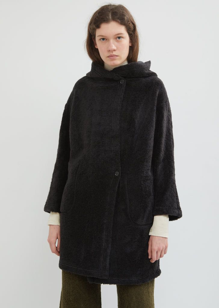 Reversible Faux Fur Hooded Coat