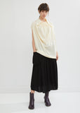Ruched Neck Silk Shell Top