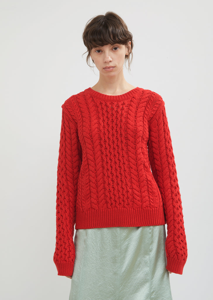 Britta Cotton Cable Knit Sweater