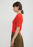 Short Sleeve Knit Sweater
