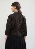 Quilted Satin Shirt Jacket