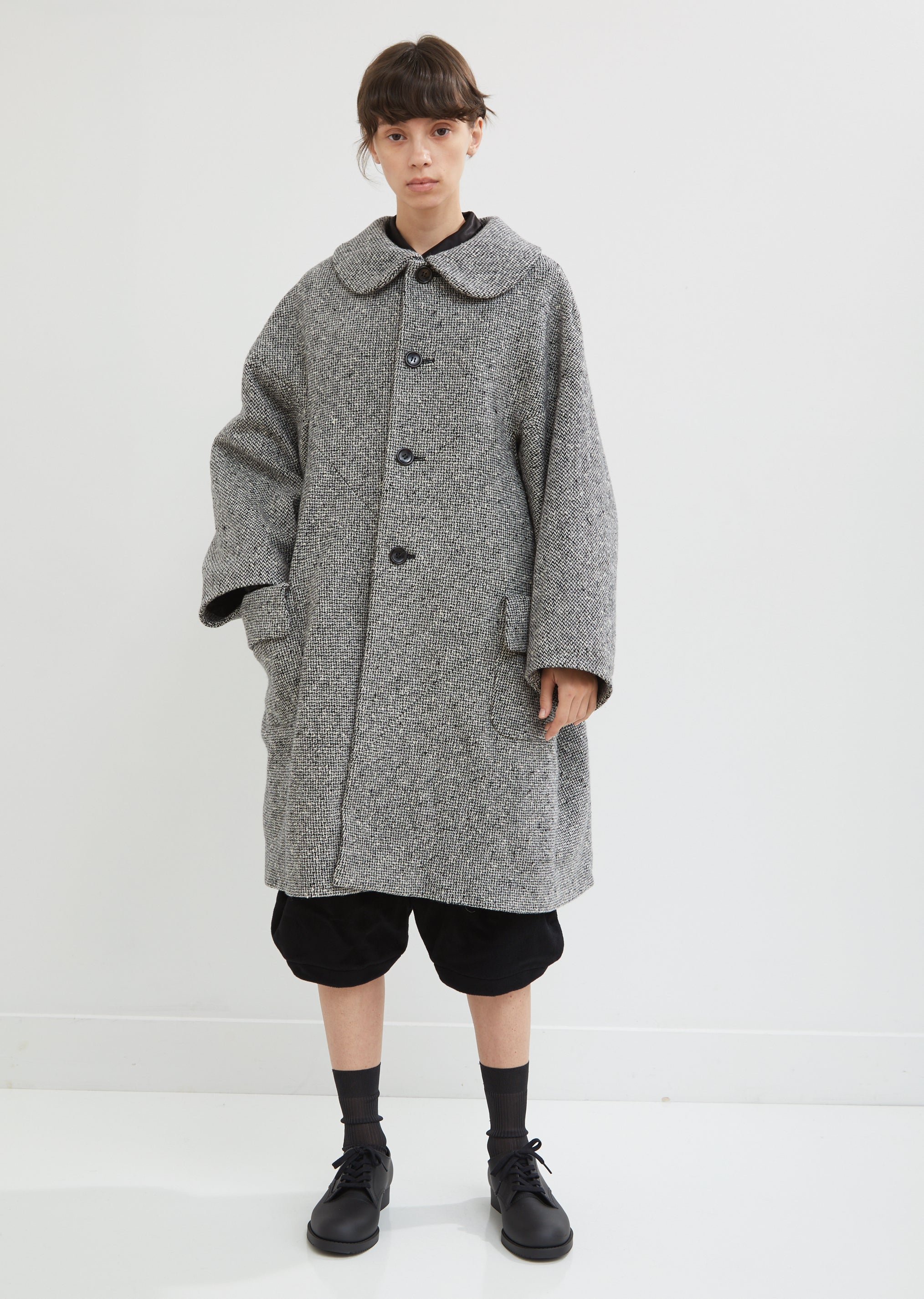 Wool Herringbone Tweed Coat by Comme Des Garçons Comme Des Garçons ...
