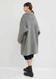 Wool Herringbone Tweed Coat