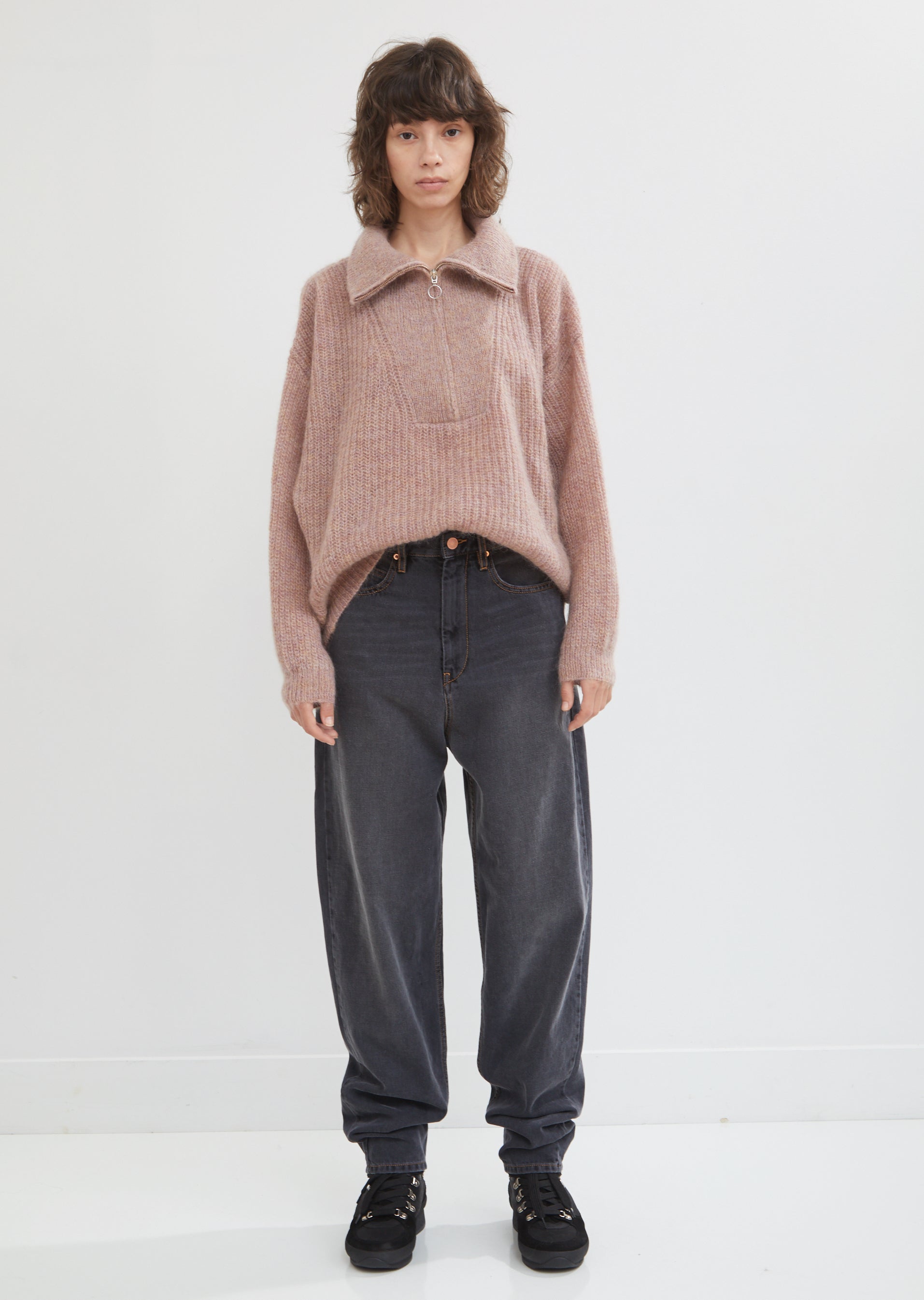 Cyclan Mohair Half Zip Sweater by Isabel Marant Étoile- La Garçonne