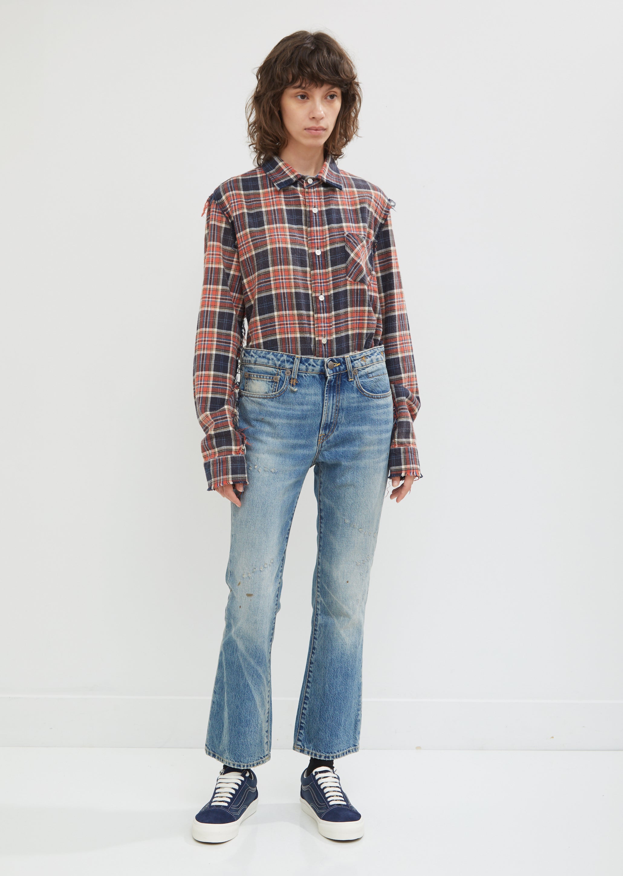 【関税込み】R13 ネイビー Kick Fit ジーンズ Kick Fit Jeans by R13- La Garçonne