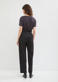 Relaxed Paper Bag Waist Cotton Trousers