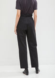 Relaxed Paper Bag Waist Cotton Trousers