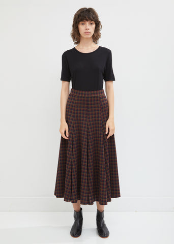 Checked A-Line Skirt