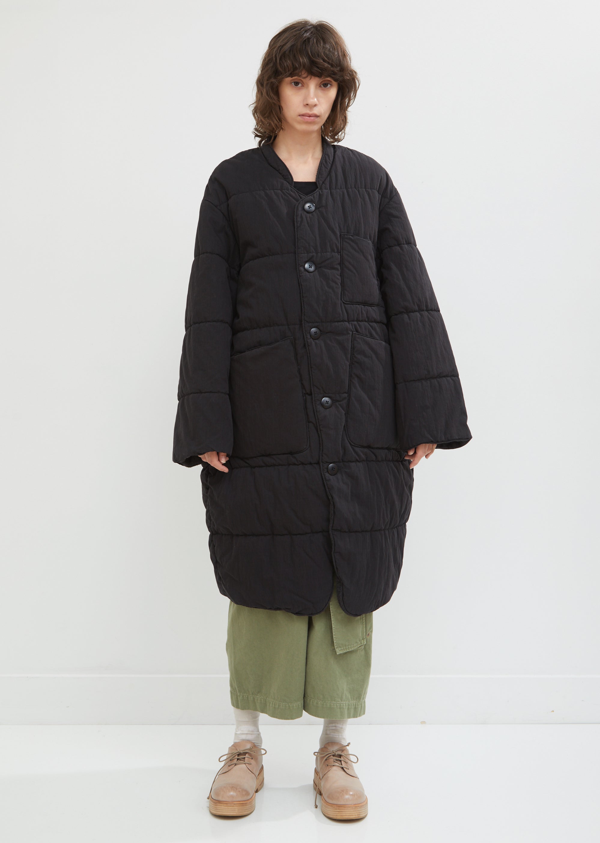 Samu Quilted Coat by Kapital- La Garçonne