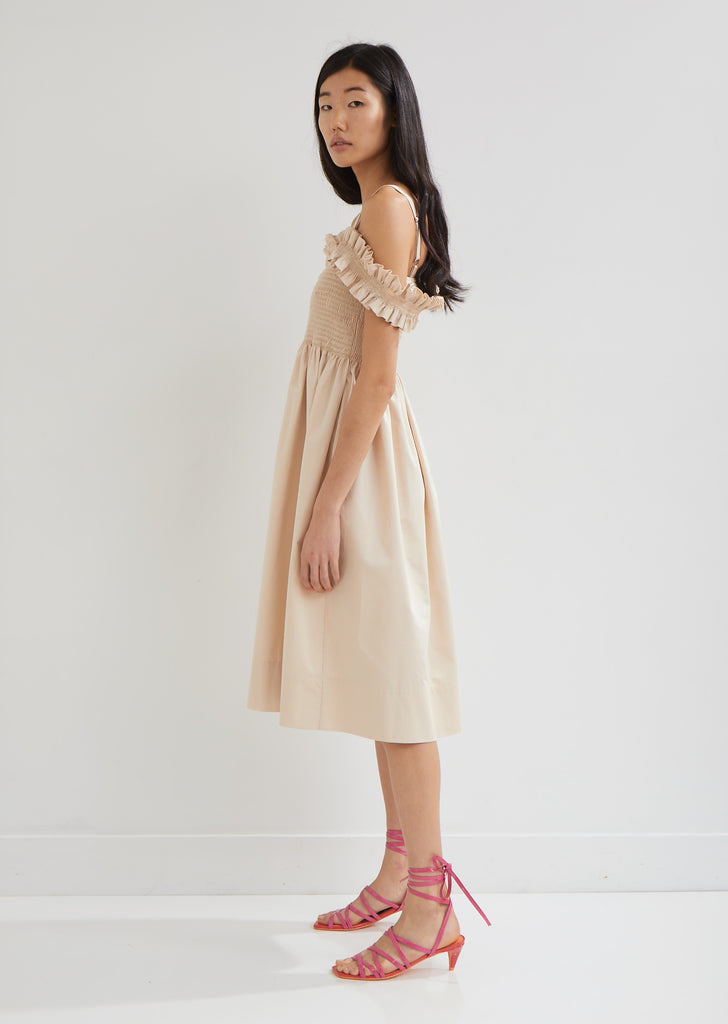 Paula Shirred Cotton Dress
