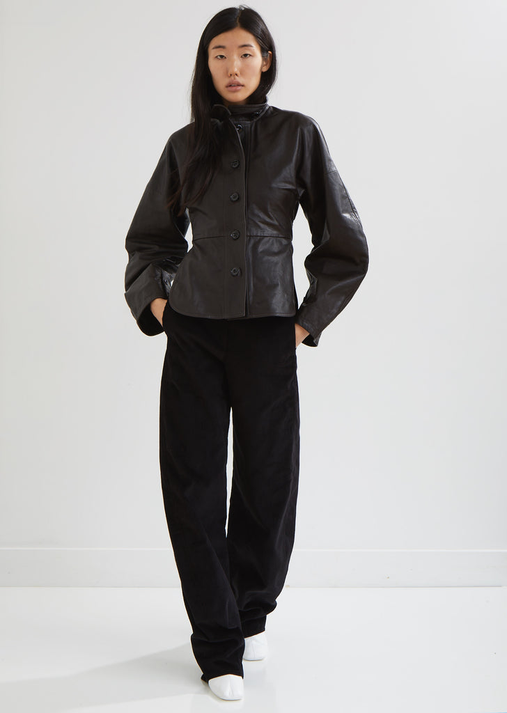 Large Sleeve Leather Jacket