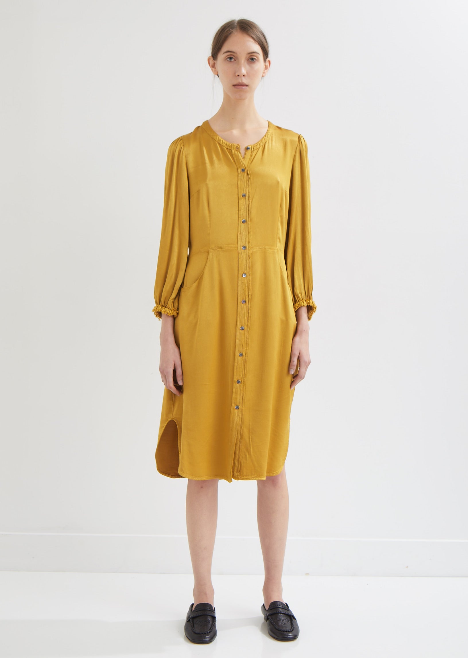 raquel allegra shirt dress Raquel Allegra Caftan Shirt Dress