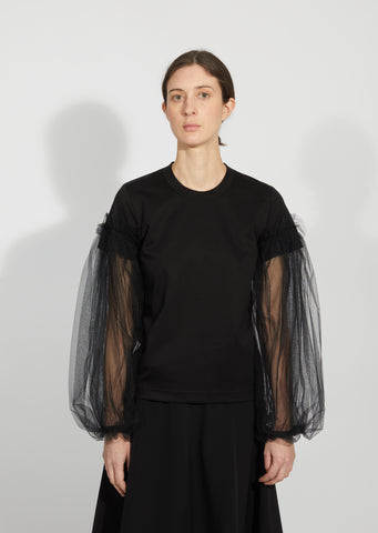 Tulle Sleeve T-Shirt